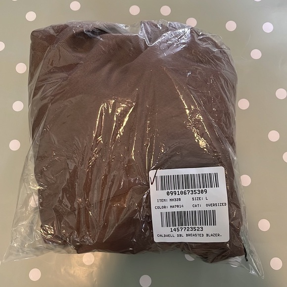 Madewell Drapeweave Caldwell Double Breasted Blazer NH328 Brown Oversized - Picture 7 of 9